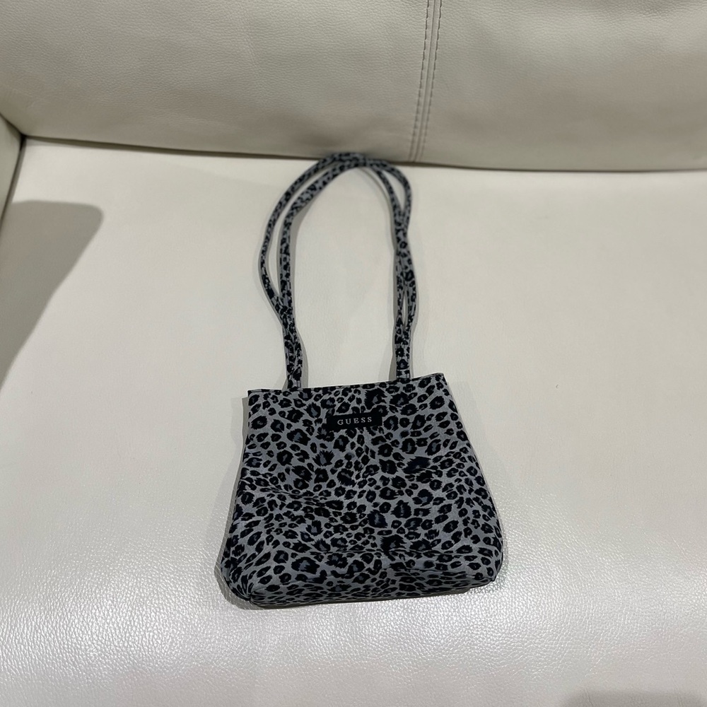 Guess Blue Vintage cheetah print purse